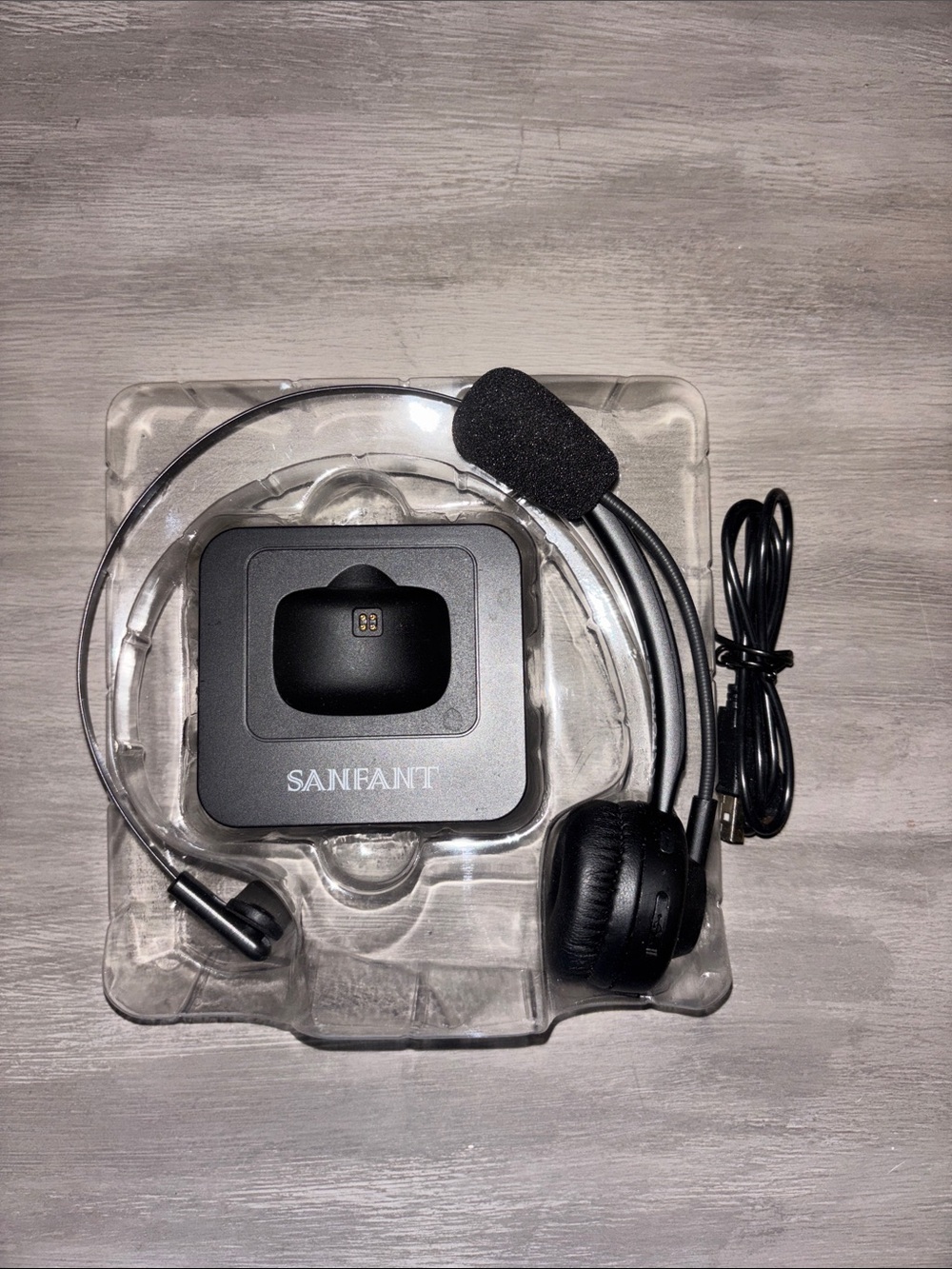 Wireless Rechargeable Mono Headset SK-BH-M97 - Black